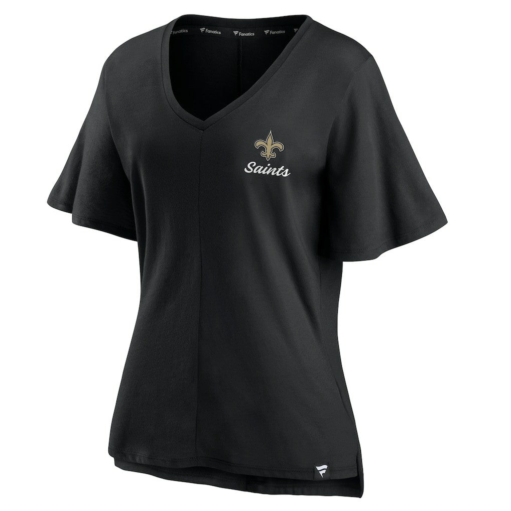 New Orleans Saints Women's Southpaw Flutter V-Neck T-Shirt | NFL Online