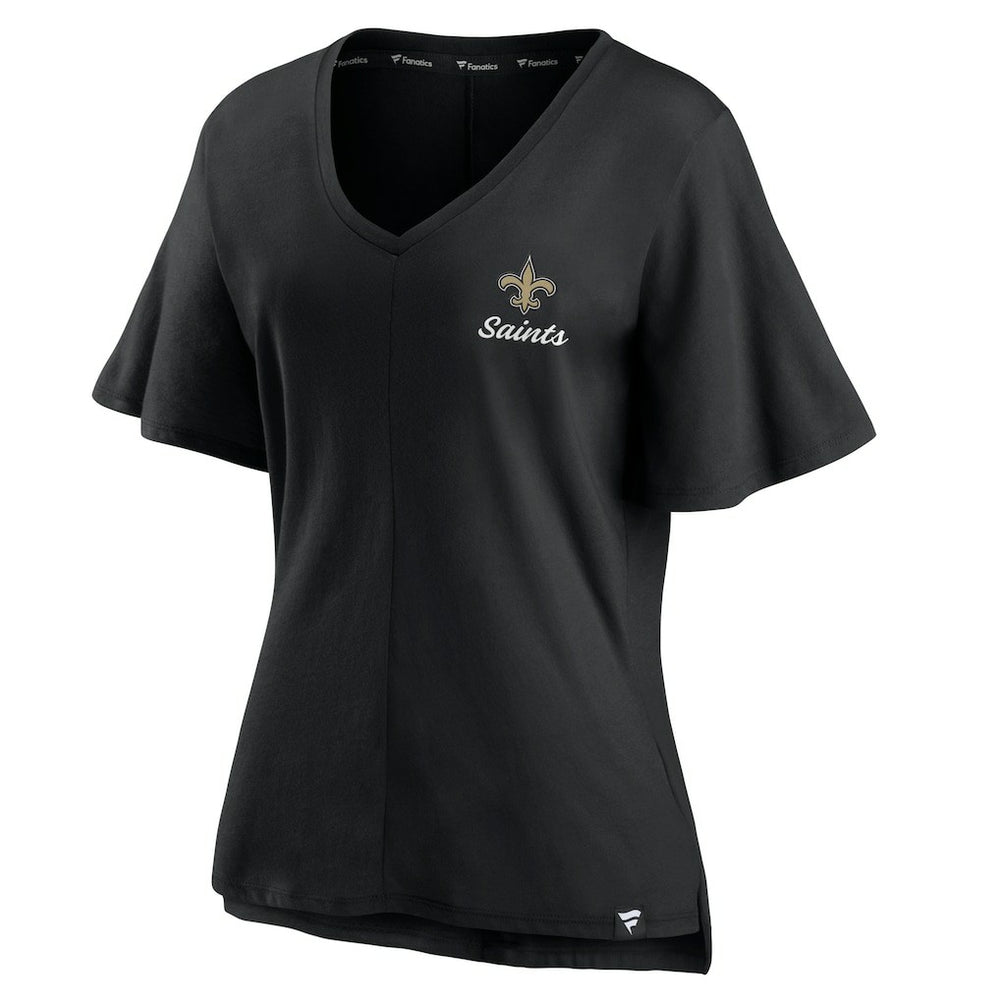 New Orleans Saints Women's Southpaw Flutter V-Neck T-Shirt | NFL Online