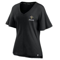 New Orleans Saints Women's Southpaw Flutter V-Neck T-Shirt | NFL Online