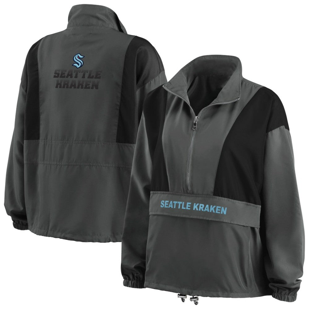 Seattle Kraken WEAR by Erin Andrews Women's Popover Packable Half-Zip Jacket -  NHL Jackets