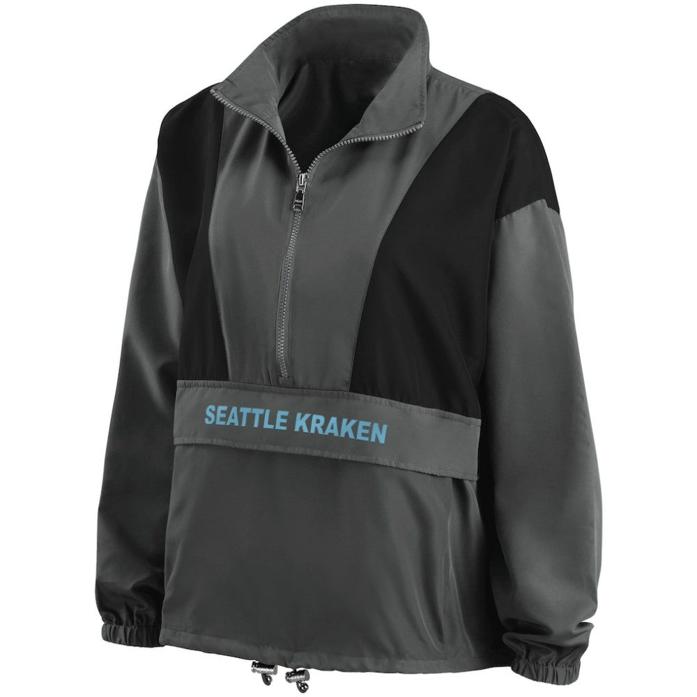 Seattle Kraken WEAR by Erin Andrews Women's Popover Packable Half-Zip Jacket -  NHL Jackets