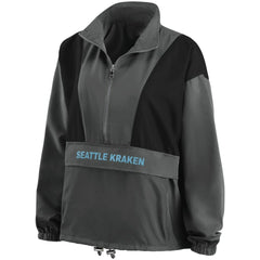 Seattle Kraken WEAR by Erin Andrews Women's Popover Packable Half-Zip Jacket -  NHL Jackets
