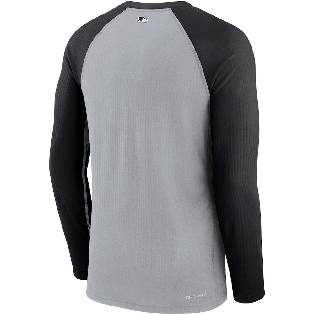 Miami Marlins Nike Game Authentic Collection Performance Raglan Long Sleeve T-Shirt - MLB T-shirts