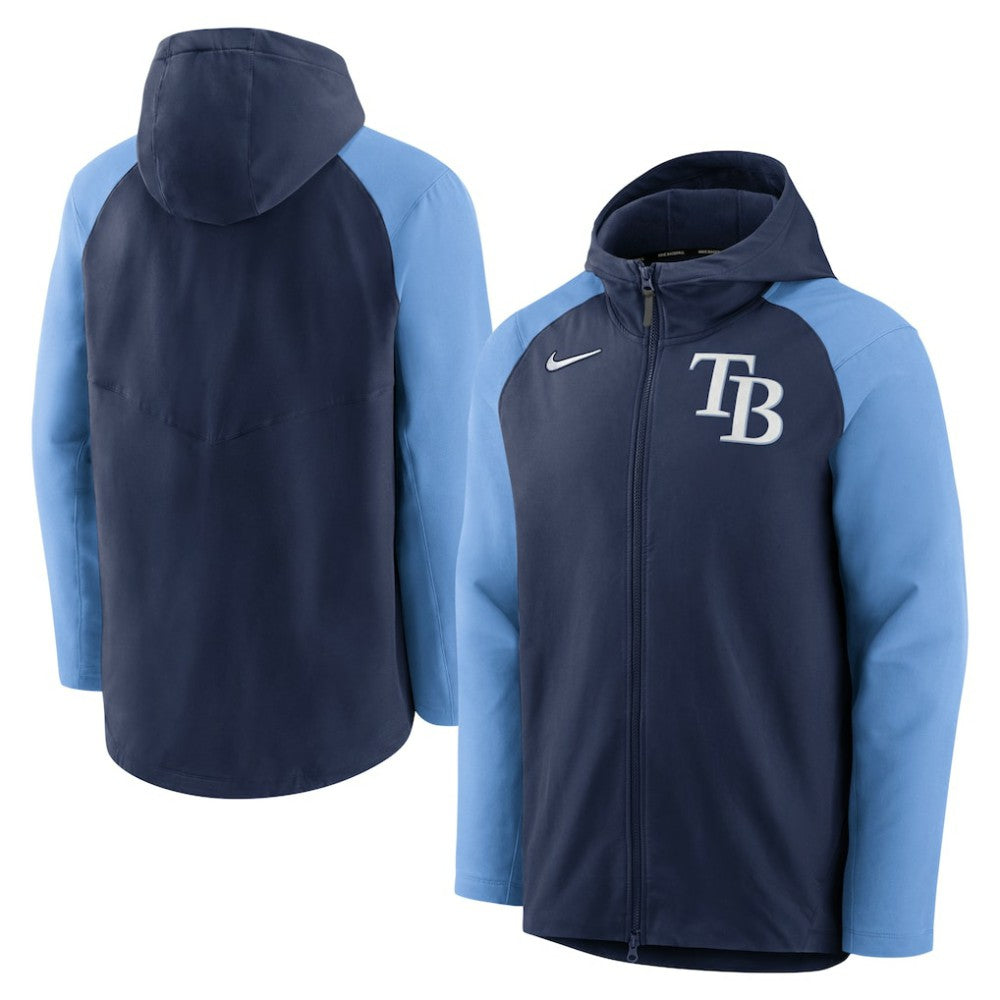 Tampa Bay Rays Nike Authentic Collection Performance Raglan Full-Zip Hoodie - MLB Hoodies