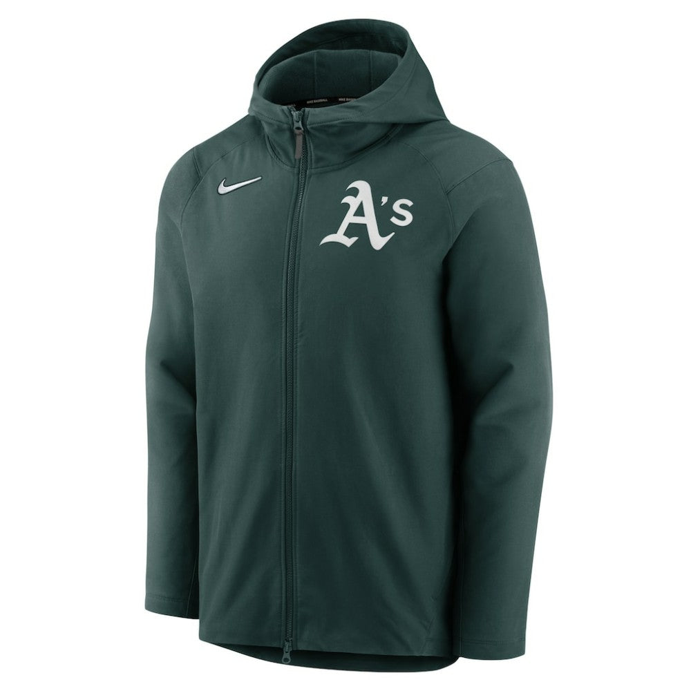 Athletics Nike Authentic Collection Performance Raglan Full-Zip Hoodie - MLB Hoodies
