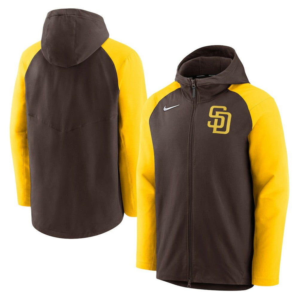 San Diego Padres Nike Authentic Collection Performance Raglan Full-Zip Hoodie - MLB Hoodies