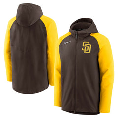 San Diego Padres Nike Authentic Collection Performance Raglan Full-Zip Hoodie - MLB Hoodies