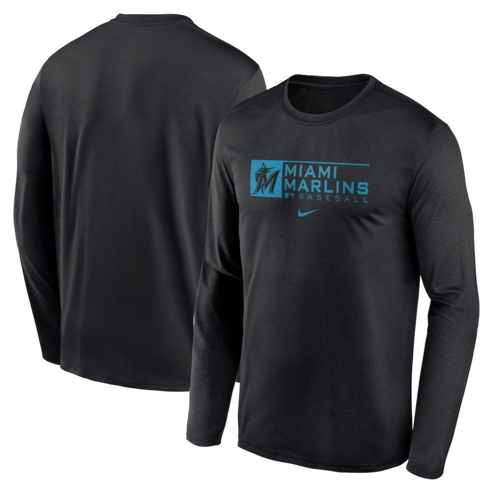 Miami Marlins Nike Authentic Collection Performance Long Sleeve T-Shirt - MLB T-shirts