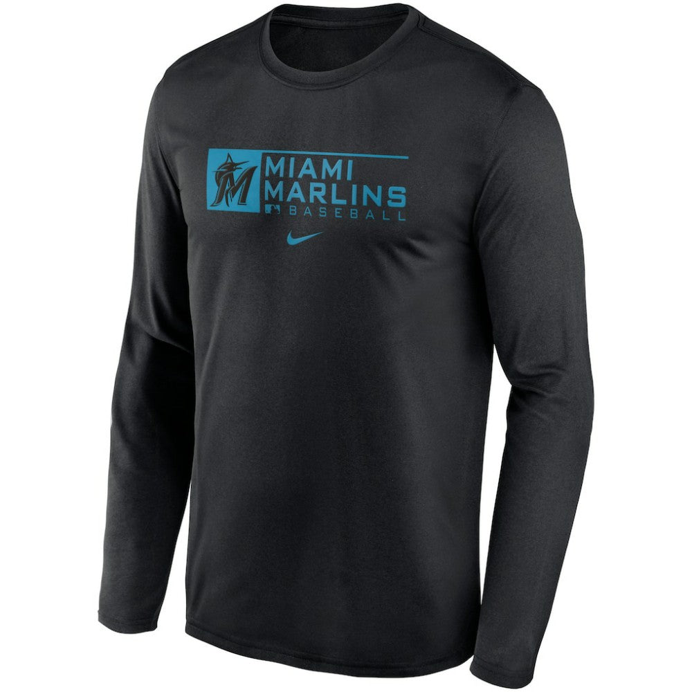 Miami Marlins Nike Authentic Collection Performance Long Sleeve T-Shirt - MLB T-shirts