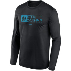 Miami Marlins Nike Authentic Collection Performance Long Sleeve T-Shirt - MLB T-shirts