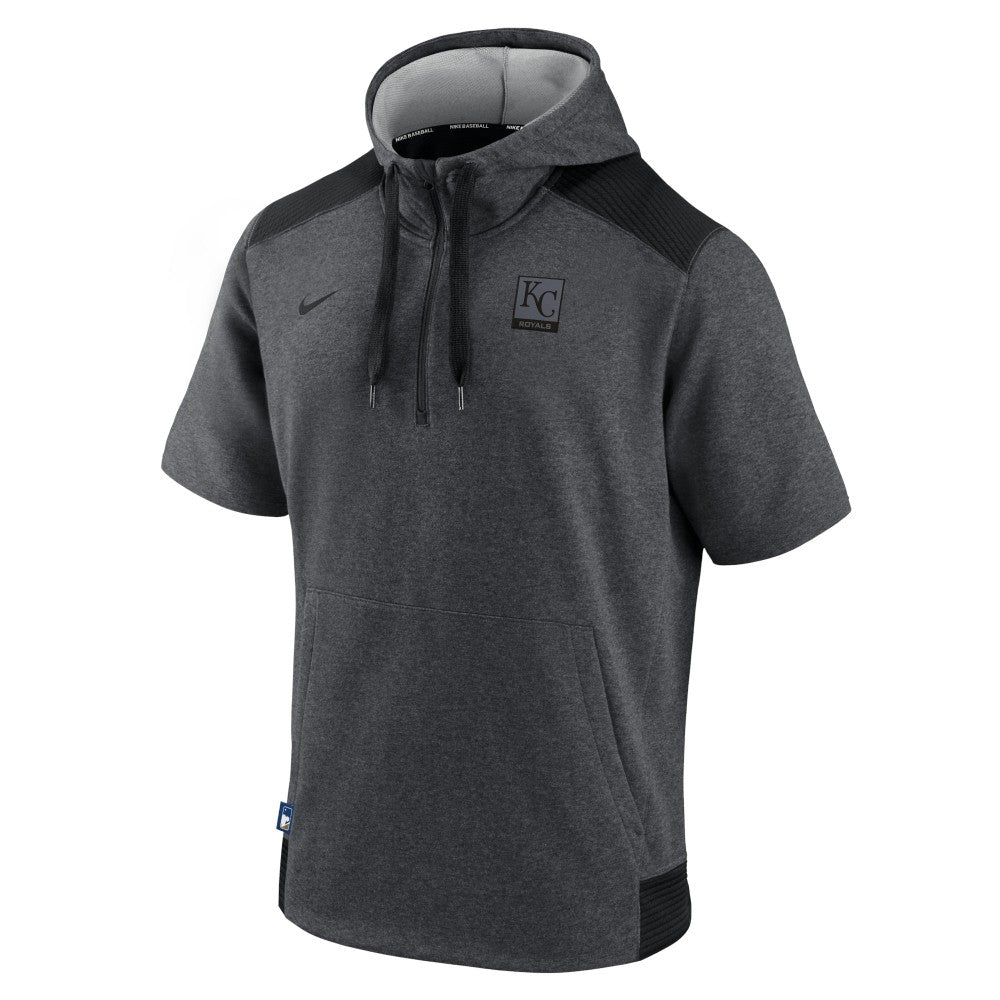 Kansas City Royals Nike Authentic Collection Dry Flux Performance Quarter-Zip Short Sleeve Hoodie - MLB Hoodies