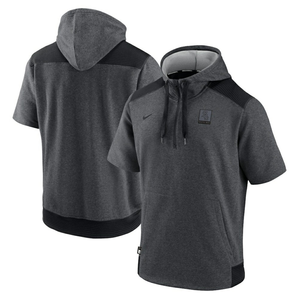 Chicago White Sox Nike Authentic Collection Dry Flux Performance Quarter-Zip Short Sleeve Hoodie - MLB Hoodies