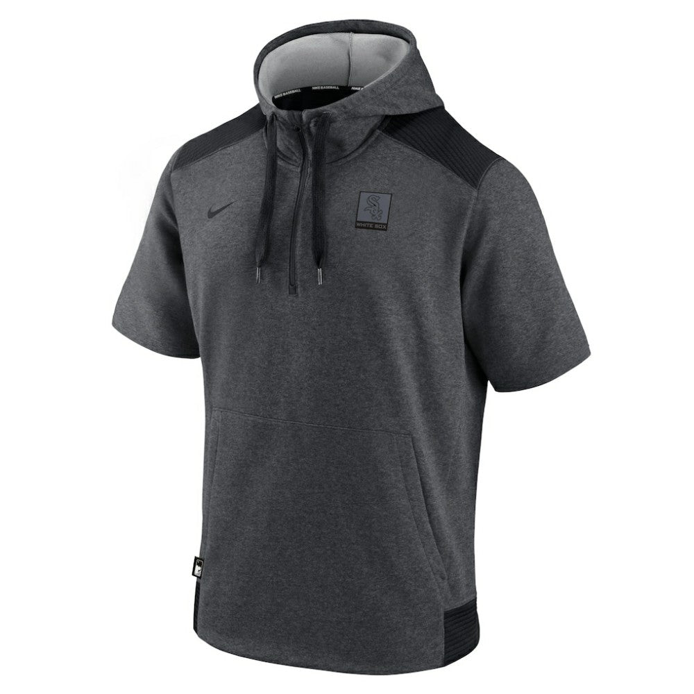 Chicago White Sox Nike Authentic Collection Dry Flux Performance Quarter-Zip Short Sleeve Hoodie - MLB Hoodies