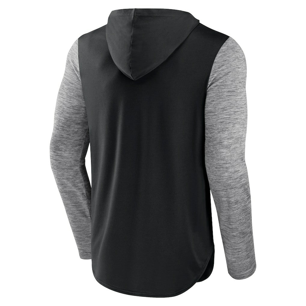 Black/Heathered Charcoal Brooklyn Nets Deep Rotation Performance Pullover Hoodie | NBA