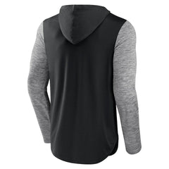 Black/Heathered Charcoal Brooklyn Nets Deep Rotation Performance Pullover Hoodie | NBA