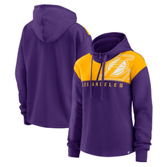 Purple Los Angeles Lakers Women's Overslide Quarter-Zip Fleece Hoodie | NBA