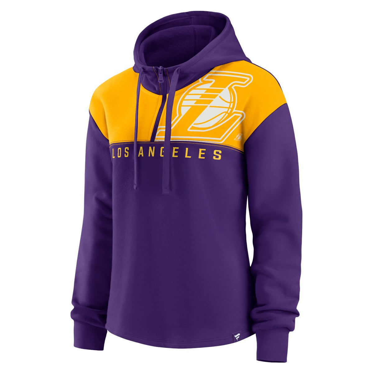 Purple Los Angeles Lakers Women's Overslide Quarter-Zip Fleece Hoodie | NBA