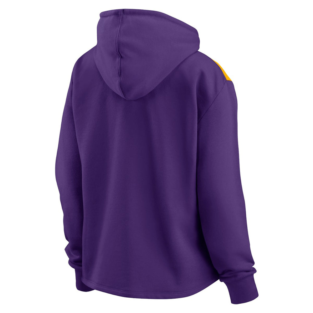 Purple Los Angeles Lakers Women's Overslide Quarter-Zip Fleece Hoodie | NBA