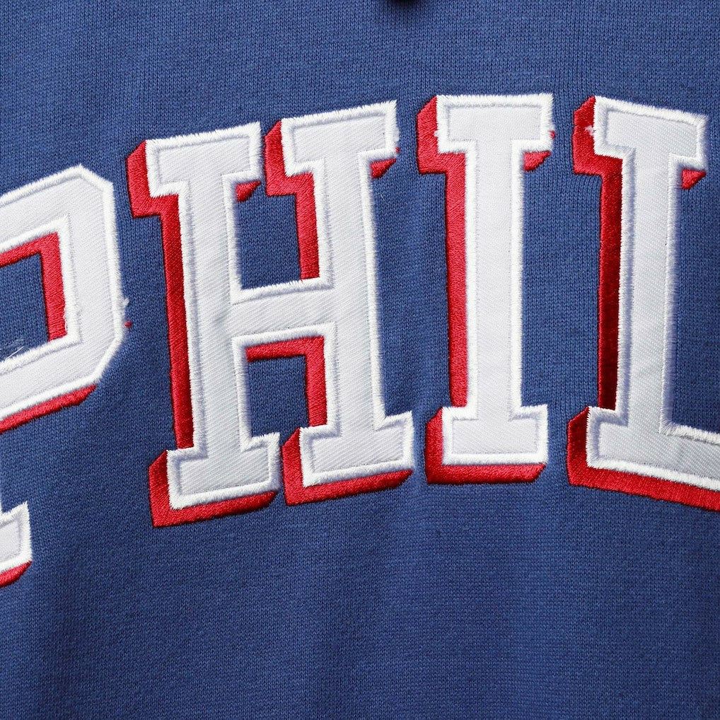 Royal/Red Philadelphia 76ers Big & Tall Double Contrast Pullover Hoodie | NBA