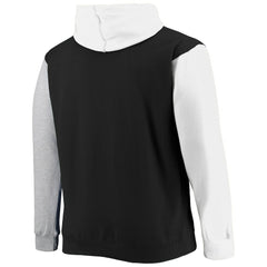 Black/White Brooklyn Nets Big & Tall Double Contrast Pullover Hoodie | NBA