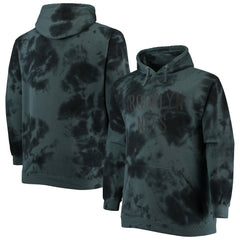 Black Brooklyn Nets Big & Tall Wordmark Cloud Dye Pullover Hoodie | NBA
