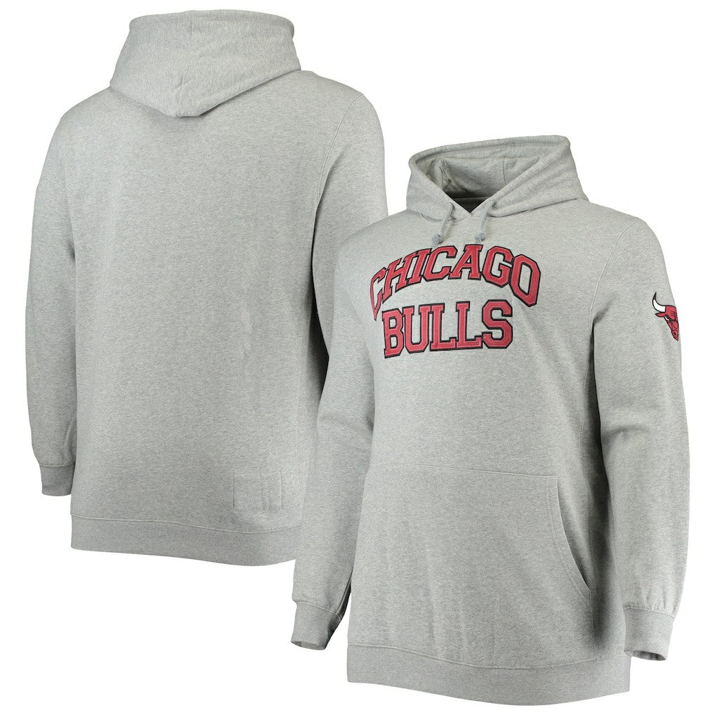 Heathered Gray Chicago Bulls Hardwood Classics Big & Tall Throwback Pullover Hoodie sale | NBA