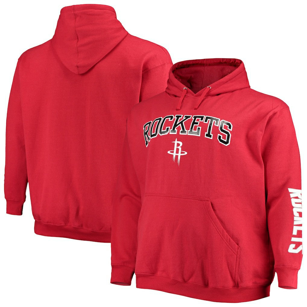 Red Houston Rockets Big & Tall Team Wordmark Pullover Hoodie sale | NBA
