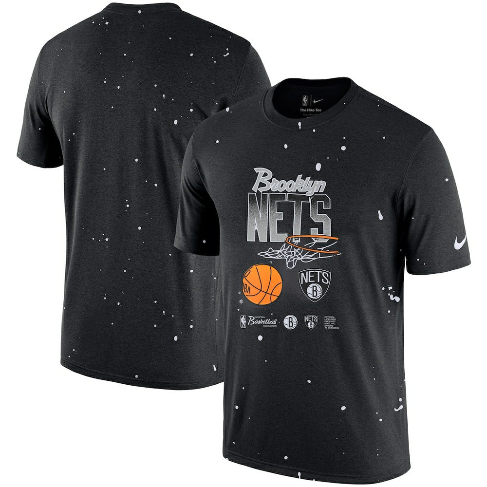 Black Brooklyn Nets Courtside Splatter T-Shirt | NBA