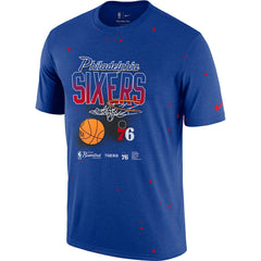 Royal Philadelphia 76ers Courtside Splatter T-Shirt | NBA