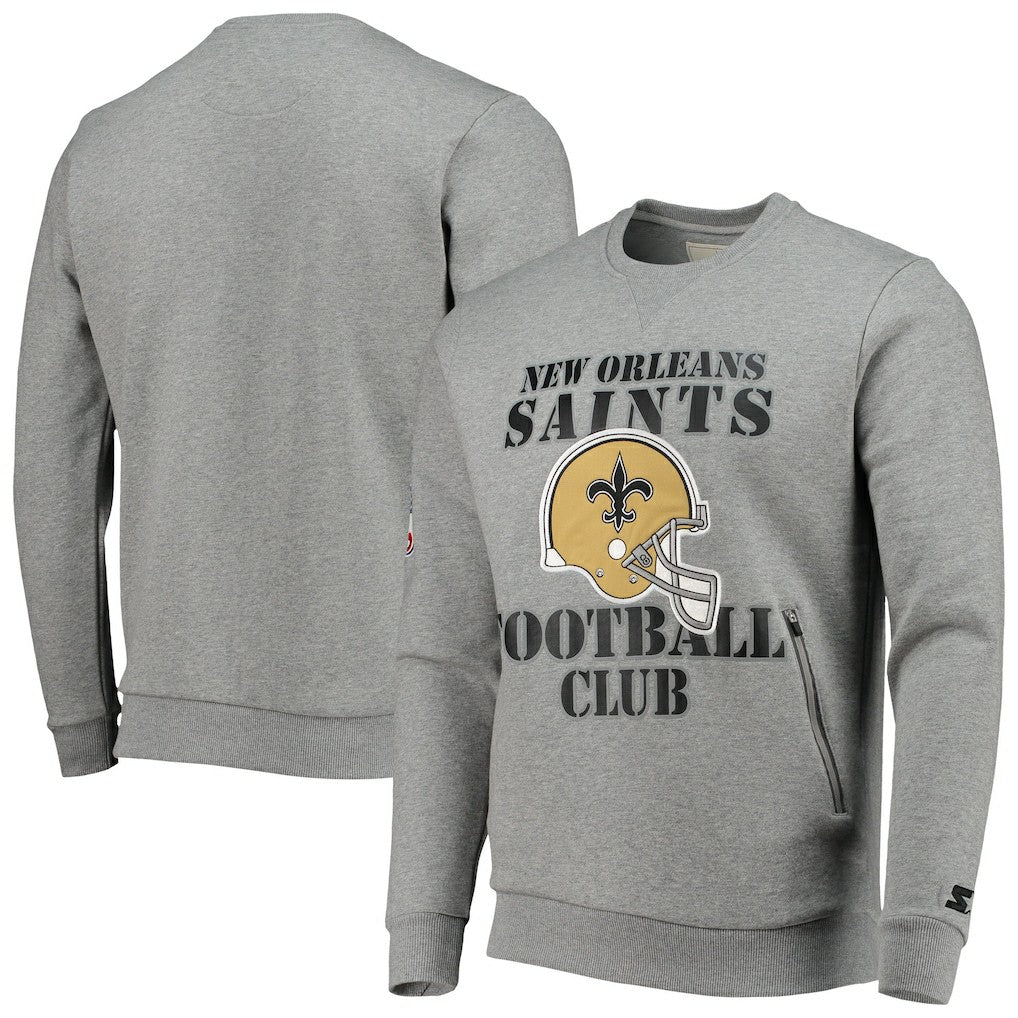 New Orleans Saints Starter Locker Room Throwback End Zone Pullover Sweatshirt | NFL On sale