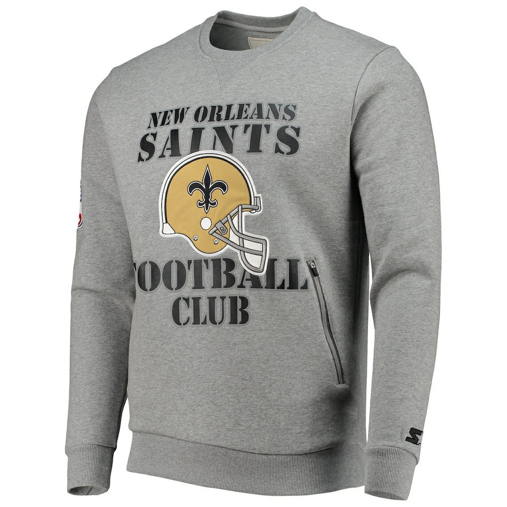 New Orleans Saints Starter Locker Room Throwback End Zone Pullover Sweatshirt | NFL On sale