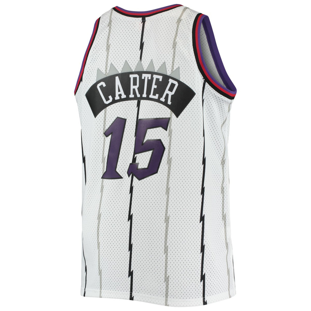 White Vince Carter Toronto Raptors 1998/99 Big & Tall Hardwood Classics Swingman Jersey | NBA