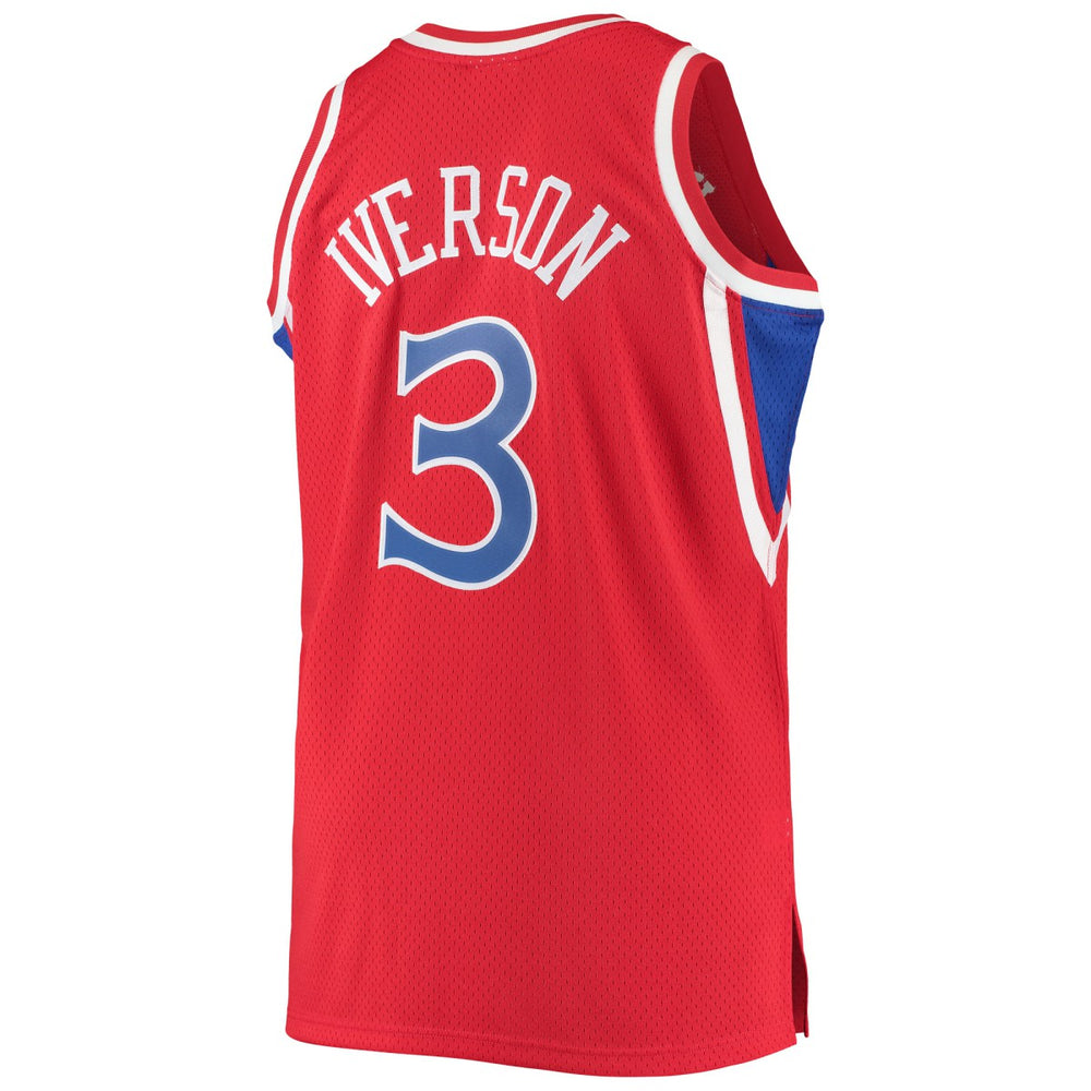 Red Allen Iverson Philadelphia 76ers 1996/97 Big & Tall Hardwood Classics Swingman Jersey | NBA
