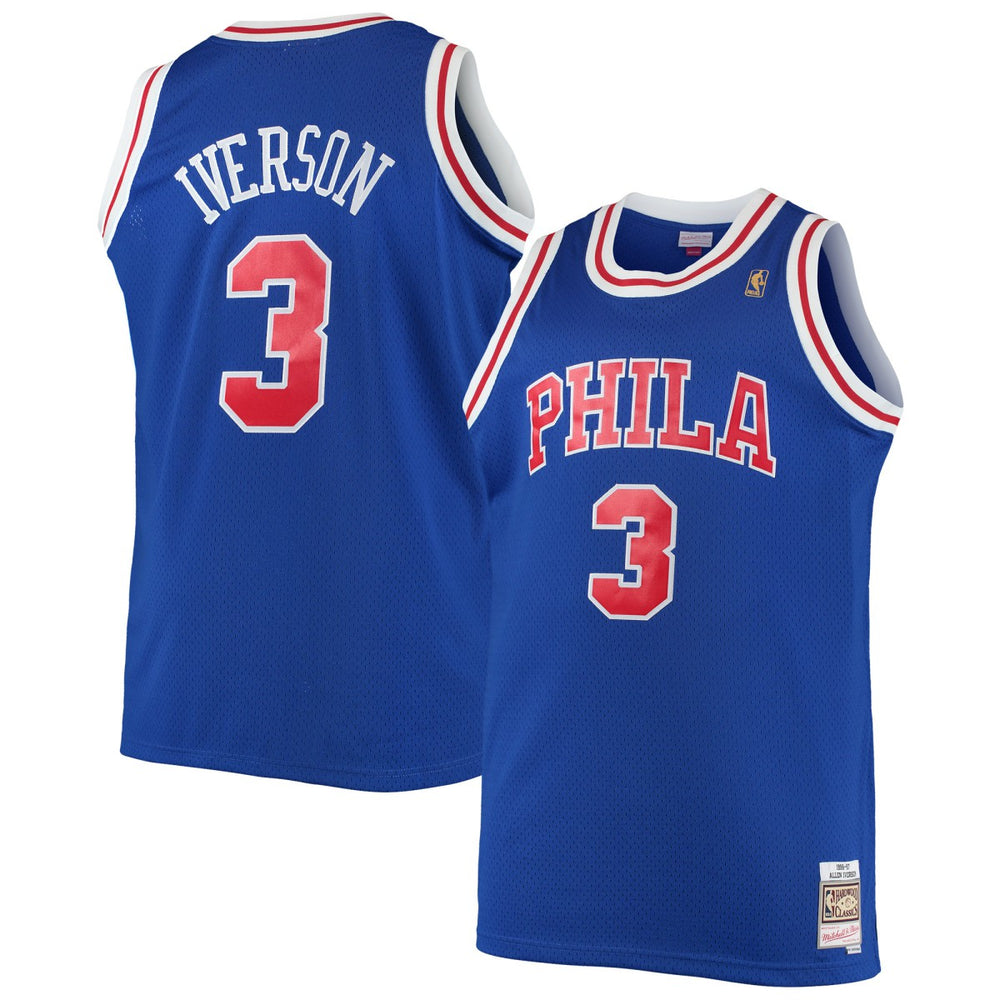 Royal Allen Iverson Philadelphia 76ers 1996/97 Big & Tall Hardwood Classics Swingman Jersey | NBA