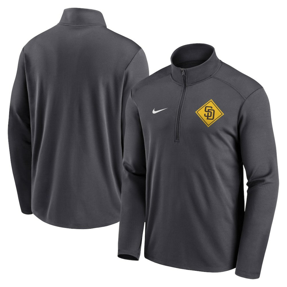 San Diego Padres Nike Diamond Icon Pacer Performance Quarter-Zip Windbreaker Top - MLB Tops