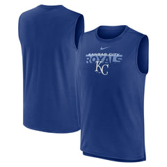 Kansas City Royals Nike Knockout Stack Exceed Performance Muscle Tank Top -Royal - MLB Tanks