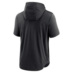 Colorado Rockies Nike Lockup Performance Short Sleeve Lightweight Hooded Top - MLB Tops
