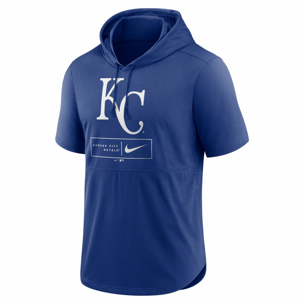 Kansas City Royals Nike Lockup Performance Short Sleeve Lightweight Hooded Top - MLB Tops