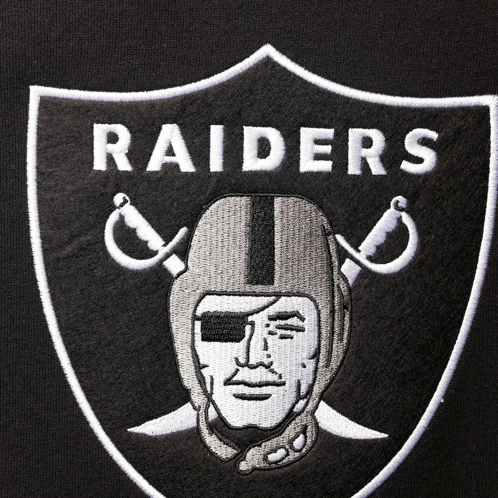 Las Vegas Raiders Home Advantage Raglan Short Sleeve Pullover Hoodie | NFL Outlet