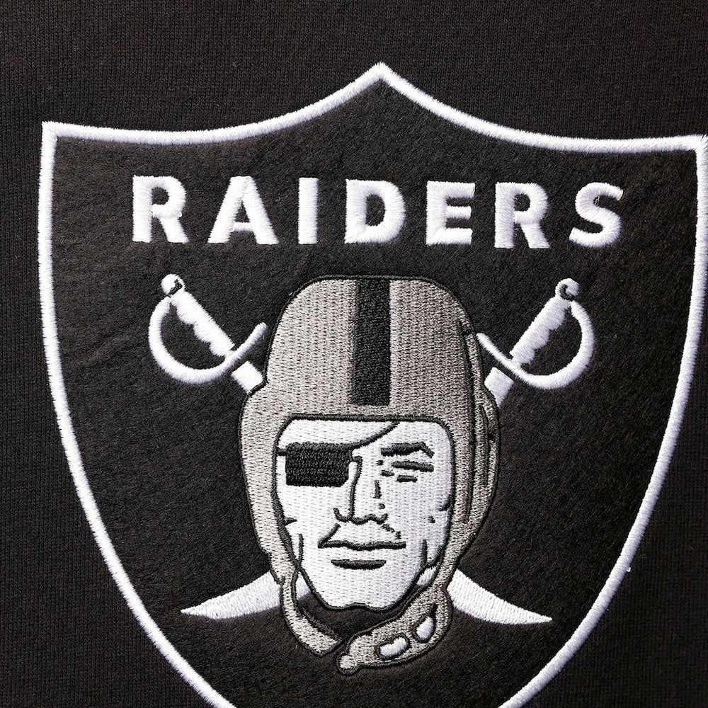 Las Vegas Raiders Home Advantage Raglan Short Sleeve Pullover Hoodie | NFL Outlet