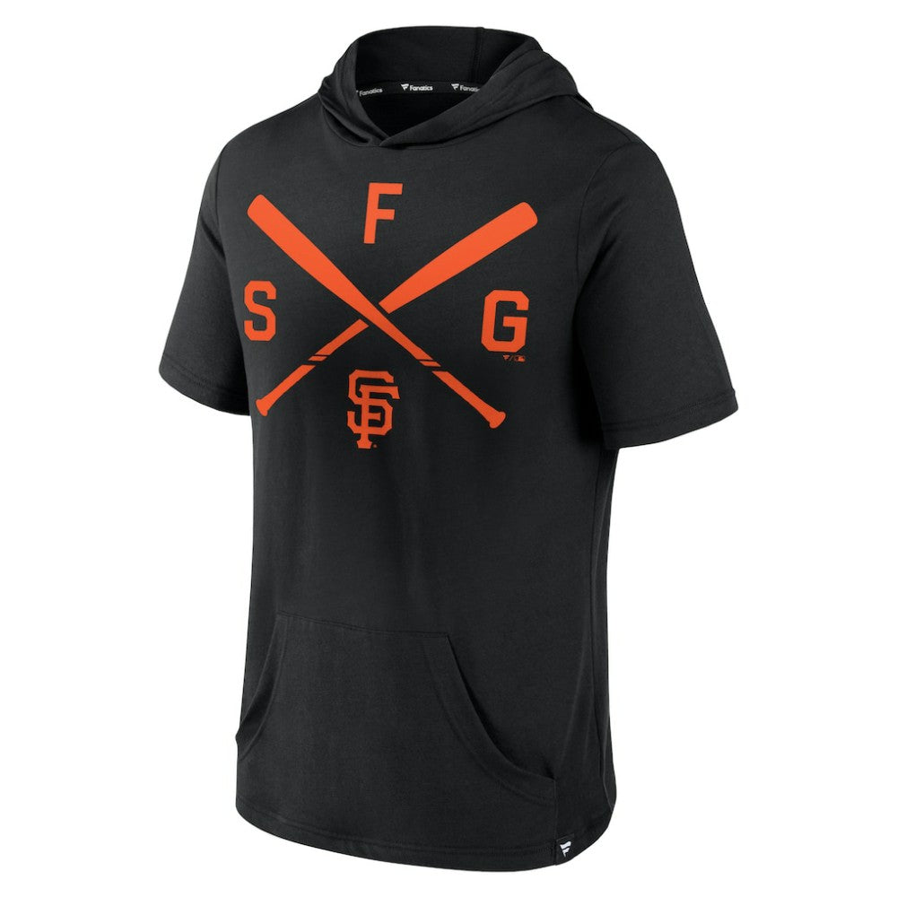 San Francisco Giants Fanatics Iconic Rebel Short Sleeve Hooded Top - MLB Tops