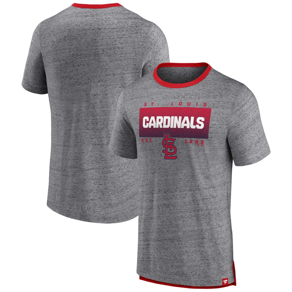 St. Louis Cardinals Fanatics Iconic Team Element Speckled Ringer T-Shirt - MLB T-shirts
