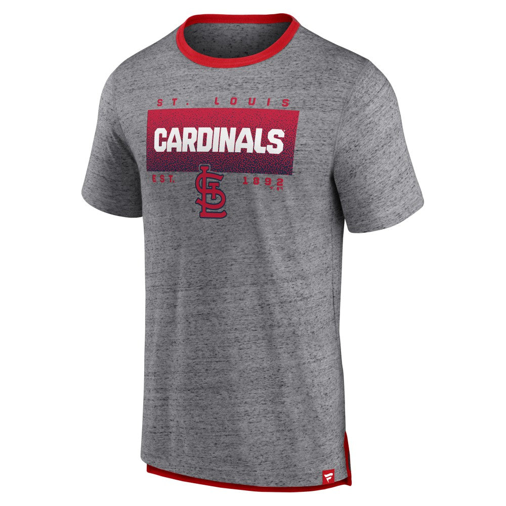 St. Louis Cardinals Fanatics Iconic Team Element Speckled Ringer T-Shirt - MLB T-shirts