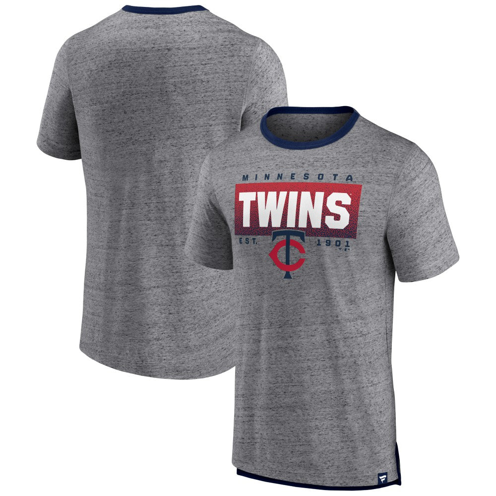 Minnesota Twins Fanatics Iconic Team Element Speckled Ringer T-Shirt - MLB T-shirts