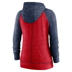 Washington Nationals Nike Women's Split Wordmark Gym Vintage Raglan Lightweight Full-Zip Hoodie - MLB Hoodies