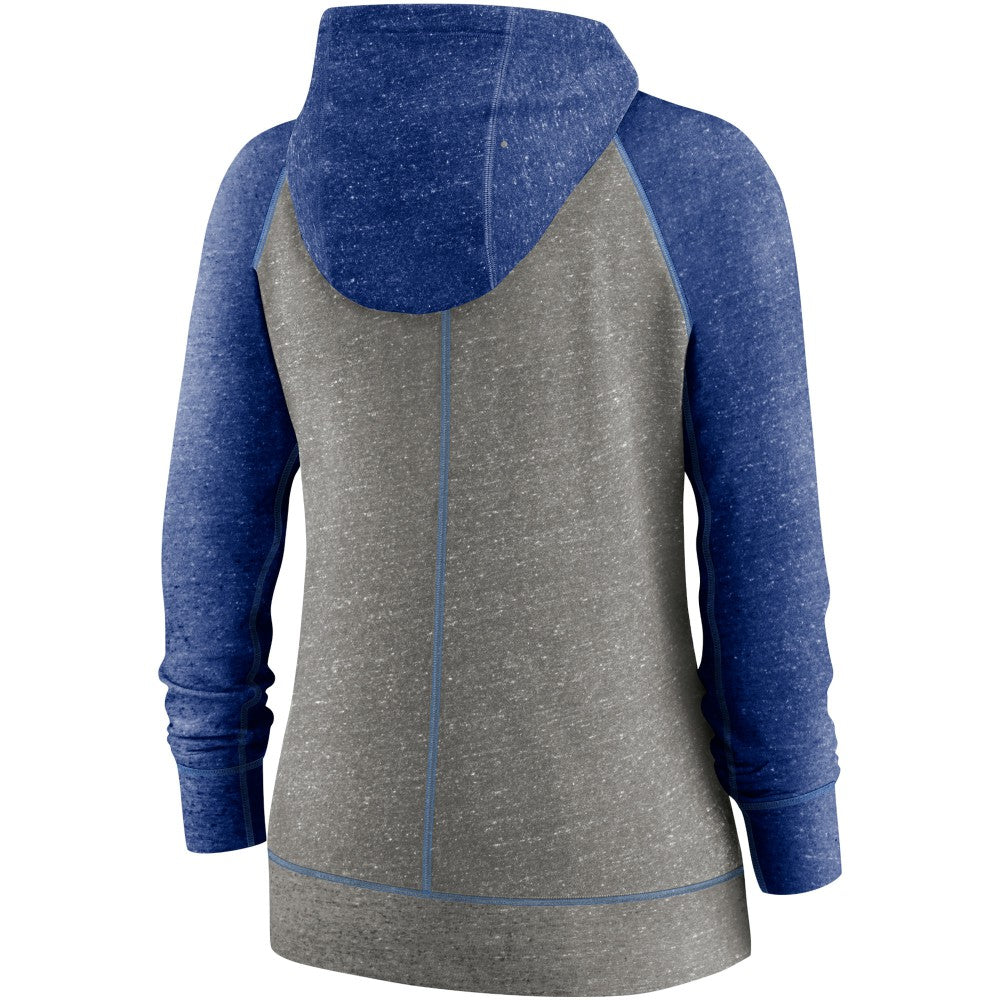 Kansas City Royals Nike Women's Split Wordmark Gym Vintage Raglan Lightweight Full-Zip Hoodie - MLB Hoodies