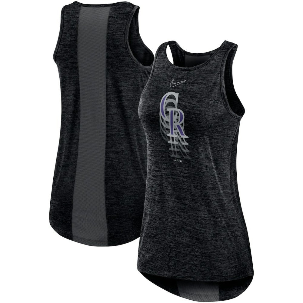 Colorado Rockies Nike Women's Logo Fade High Neck Performance Tank Top - MLB Tanks