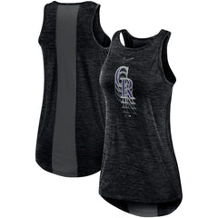 Colorado Rockies Nike Women's Logo Fade High Neck Performance Tank Top - MLB Tanks
