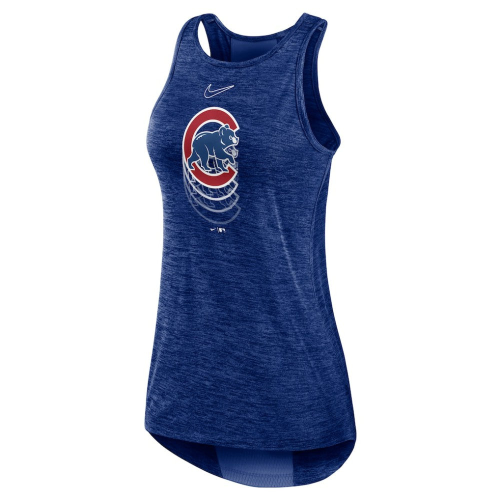 Chicago Cubs Nike Women's Logo Fade High Neck Performance Tank Top - MLB Tanks