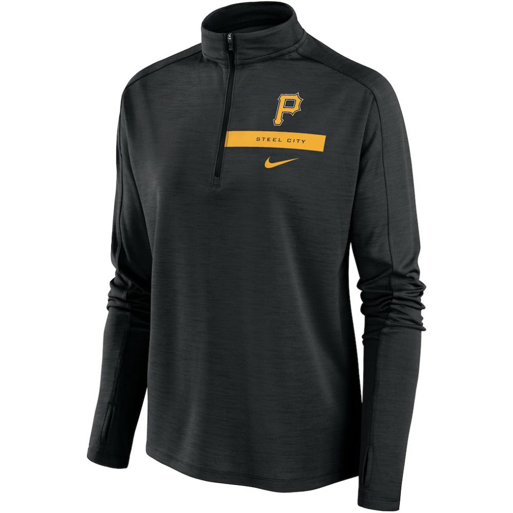 Pittsburgh Pirates Nike Women's Primetime Local Touch Pacer Quarter-Zip Top - MLB Tops